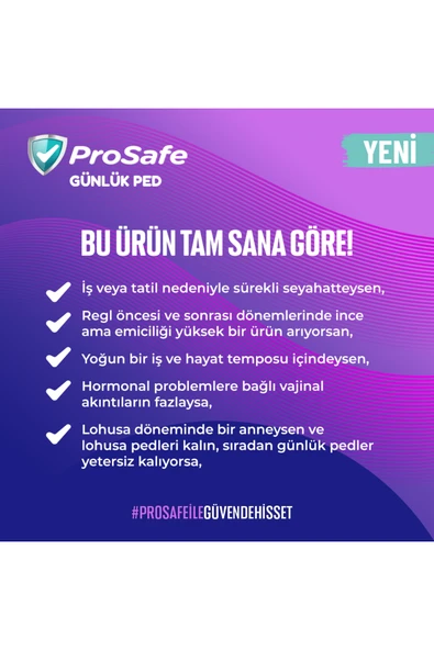 PROSAFE GÜNLÜK PED EXTRA UZUN 20'Lİ - Resim 5