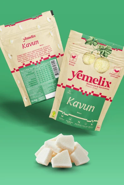 Yemelix Freeze Dried Kavun Kuru Meyve Cipsi - Dondurularak Kurutulmuş Kavun 15G ürün görseli 1