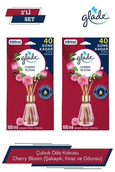 Glade Çubuklu Oda Kokusu Cherry Bloom 2'li Set 100 ml ürün görseli 1