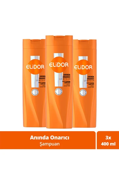 Elidor Saç Bakım Şampuanı Anında Onarıcı 400 ml x3 ürün görseli 1