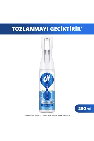 Cif Infinite Clean Doğal Probiyotikli Sprey Tüm Yüzeyler İçin Lotus & Deniz Tuzu 280 ml ürün görseli 1