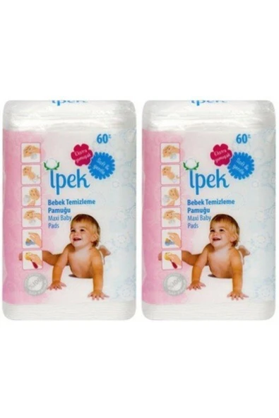 KUT FLY Ipek Maxi Bebek Temizleme Pamugu 60 Li 2 Adet ürün görseli 1