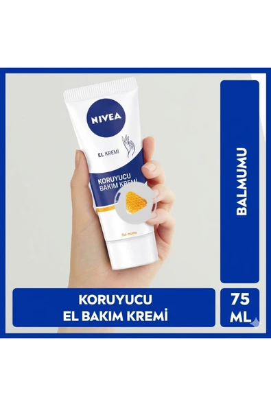 NIVEA Koruyucu El Kremi Bal Mumu 75 ml ürün görseli 1