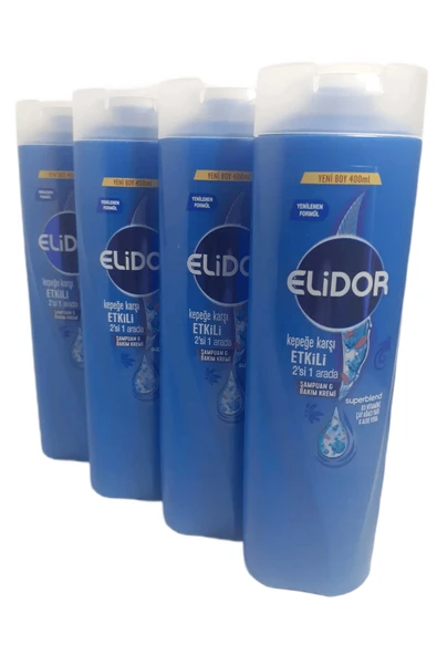 Elidor Kepeğe Karşı Etkili Şampuan 2 Si 1 Arada 400 Ml X 4 Adet ürün görseli 1