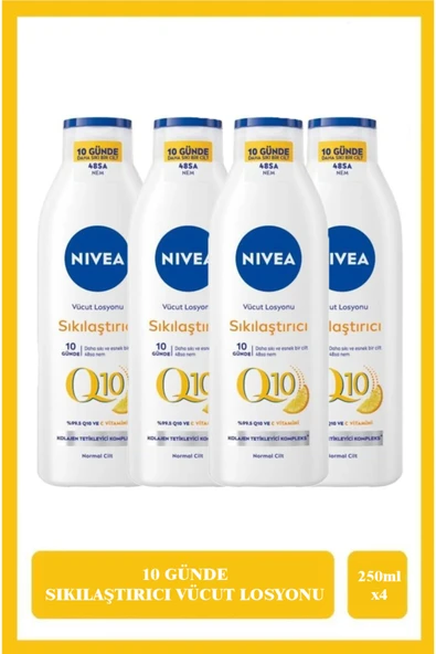 NIVEA 4 Adet Nivea Q10 250 ml Sıkılaştırıcı Vücut Losyonu vitamin C 10 Günde Sıkılaşma ürün görseli 1