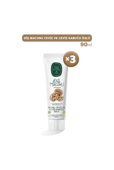 Eyüp Sabri Tuncer Diş Macunu Ceviz Ve Kabuğu Özlü 90 Ml X 3 ürün görseli 1