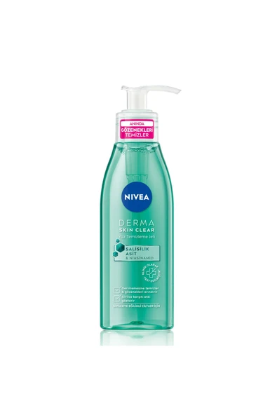 NIVEA Derma Skin Clear Sivilce Karşıtı Yüz Temizleme Jeli 150ml ürün görseli 1