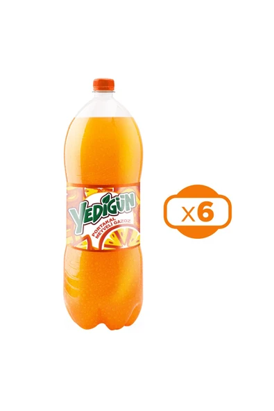 Yedigün Portakal Meyveli Gazoz 2,5 Lt X 6 Adet ürün görseli 1