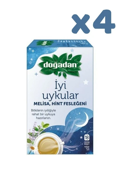 Doğadan Iyi Uykular Çayı Melisa Ve Hint Fesleğeni 18 Li 4 Adet ürün görseli 1