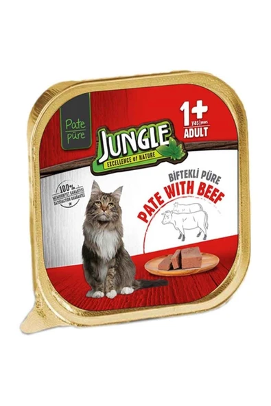 Jungle Kedi Yaş Mama Dana Etli Ezme 100 gr ürün görseli 1