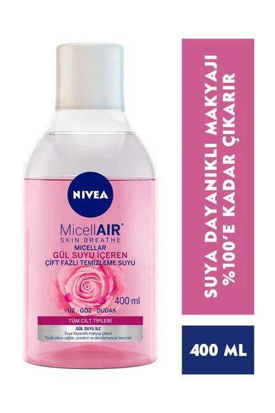 NIVEA Gül Suyu Içeren Çift Fazlı Makyaj Temizleme Suyu 400 ml 4005900424648 ürün görseli 1