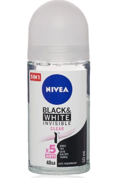 NIVEA B & W İnvisible Clear Roll On 50 Ml 42240600 ürün görseli 1