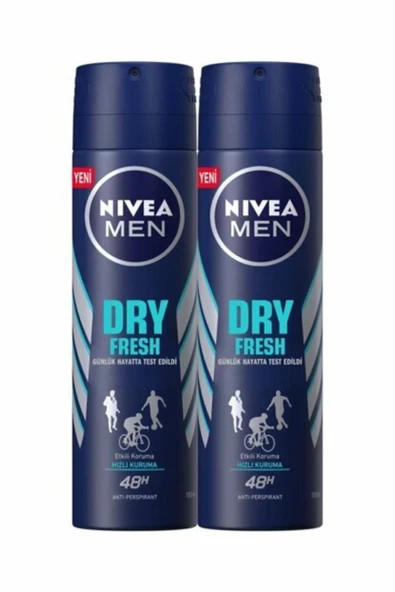 NIVEA Men Dry Fresh Sprey Deodorant 150 Ml X 2 Adet ürün görseli 1