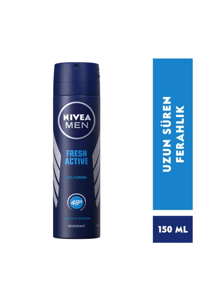 NIVEA Fresh Active 48 Saatlik Deodarant 150 ml X 3 Adet - Resim 2