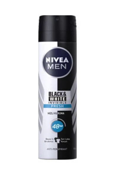 NIVEA Invisible Black & White Fresh Men Deosprey 150 Ml ürün görseli 1