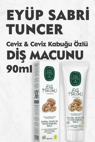 Eyüp Sabri Tuncer Diş Macunu Ceviz ve Kabuğu Özlü 90 ml ürün görseli 1