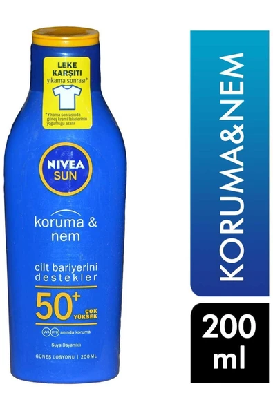 NIVEA Marka: Sun Koruma Ve Nem, Güneş Losyonu 50+ Sfp 200 Ml 4005900253248 ürün görseli 1
