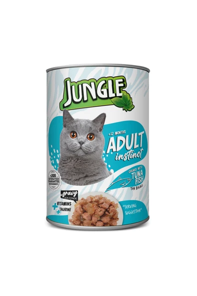 Jungle Yetişkin Kedi Konserve Maması Ton Balıklı 400 gr. ürün görseli 1