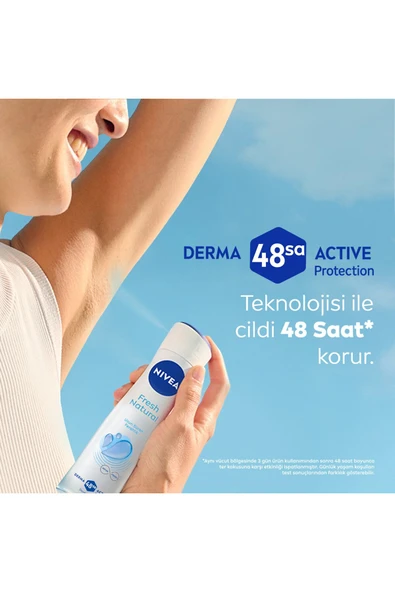 NIVEA Fresh Natural Sprey 150 ml X 3 ADET - Resim 3