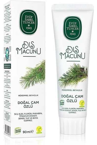 Eyüp Sabri Tuncer DOĞAL ÇAM ÖZLÜ DİŞ MACUNU GLUTEN İÇERMEZ 2 ADET ürün görseli 1