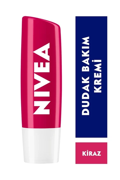 NIVEA Kiraz Dudak Bakım Kremi 24 Saat Nem Dudak Bakımı Kiraz Kokusu Hafif Kırmızı Işıltı 4,8gr ürün görseli 1