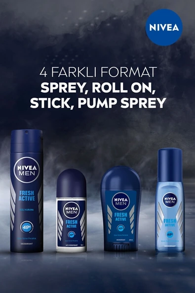 NIVEA Fresh Active 48 Saatlik Deodarant 150 ml X 3 Adet - Resim 3