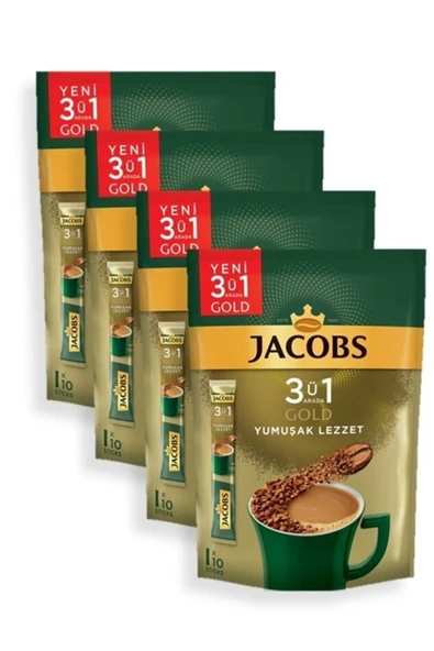 Jacobs Gold 3ü1 Arada Yumuşak Lezzet 18 gr 10 Adet X 4 ürün görseli 1