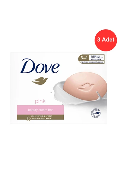Dove Pink Beauty Cream Bar Sabun 3 Adet x 90 gr. ürün görseli 1