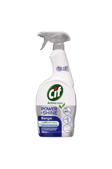 Cif Power & Shine Sprey Banyo İçin Temizleyici ve Kireç Çözücü 750 Ml ürün görseli 1