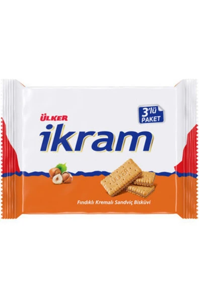 Ülker Ikram Kremalı Bisküvi Fındıklı 252 G 6 * Adet ürün görseli 1