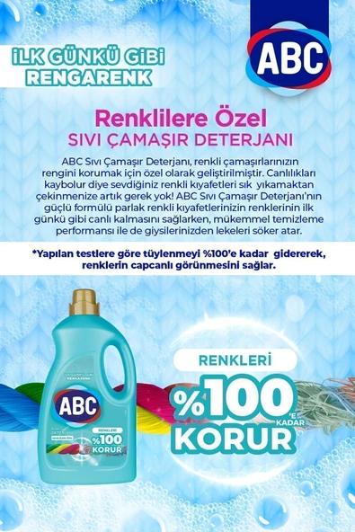 ABC Sıvı Deterjan Renkliler Ve Siyahlar 2'li Set - Resim 3