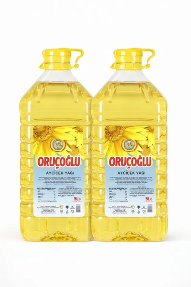 ORUÇOĞLU YAĞ Oruçoğlu Ayçiçek 5 lt Dar Pet X 2 Adet ürün görseli 1