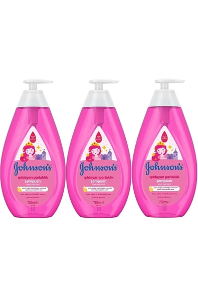 Johnson´s Baby Johnsons Baby Bebek Şampuanı 750ml Işıldayan Parlaklık 3 Lü Set ürün görseli 1