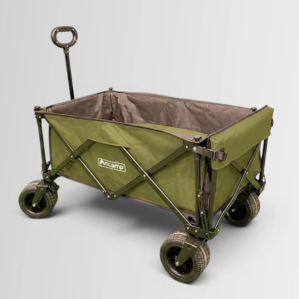 ORCAMP OUT-2381 100 Litre Veloce Arkası Açılabilir Fren Sistemli Katlanır Kamp Vagonu - Plaj Yük Taşıma ve Kamp Arabası ürün görseli 1