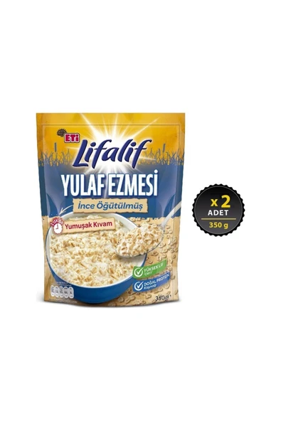 Eti Lifalif İnce Öğütülmüş Yulaf Ezmesi 350 g x 2 Adet ürün görseli 1