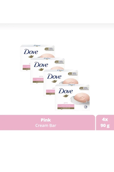 Dove Cream Bar For Soft Pink Sabun 90gr - 4 Adet ürün görseli 1