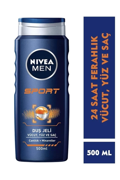 NIVEA Erkekler Için Men Sport Saç Ve Vücut Şampuanı 500 Ml--3654 ürün görseli 1