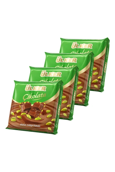 Ülker Antep Fıstıklı Kare Çikolata 65 gr x 4 Adet ürün görseli 1