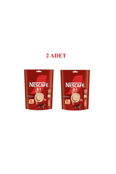 Nescafe 3ü 1 Arada Original 2 Adet 10'lu Paket ürün görseli 1