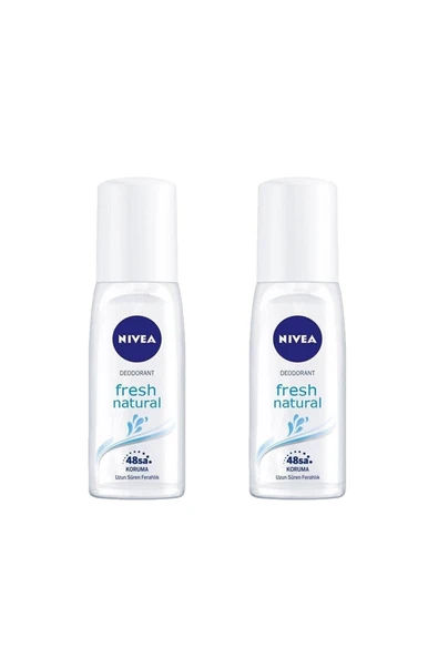 NIVEA Kadın Pump Sprey Deodorant Fresh Natural 48 Saat Deodorant Koruması 75ml 2'li Set ürün görseli 1