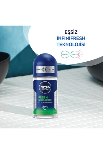 NIVEA MEN Fresh Sensation Roll-on 50 ml - Resim 3