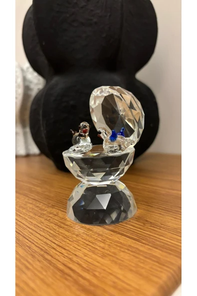 Ozk Atelier Dekoratif Kristal Cam Kuş Figürlü Mini İstiridye ürün görseli 1