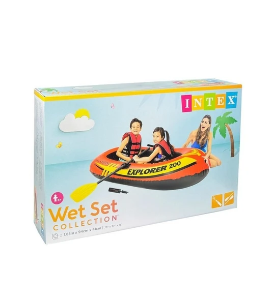 Çift Kişilik Explorer Bot + Kürek + Pompa - 185 x 94 x 41 cm - 58331 - Resim 3