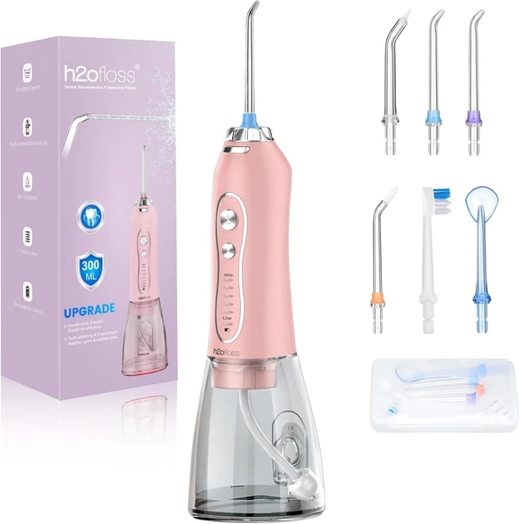 H2ofloss IPX7 Şarjlı Ağız Duşu Pembe ürün görseli 1