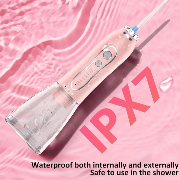 H2ofloss IPX7 Şarjlı Ağız Duşu Pembe - Resim 5