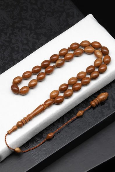 Kuka Ağacı Tesbih 8 x 11 mm Beyzi Kesim - T-1839 ürün görseli 1