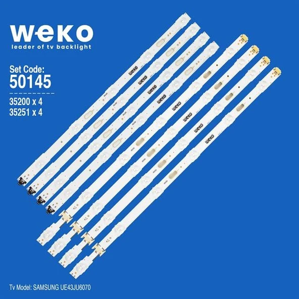 Wkset-5145 35200X4 35251X4 S_5Ju6000_43_Fl 8 Adet Led Bar (Tvnizi açıp içindeki led barla birebir aynısı olduğunu görmeden almayınız. Sonrasında iade ALMAMAKTAYIZ.) ürün görseli 1