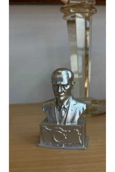 Ozk Atelier Dekoratif Atatürk Masaüstü Biblo Gümüş ürün görseli 1