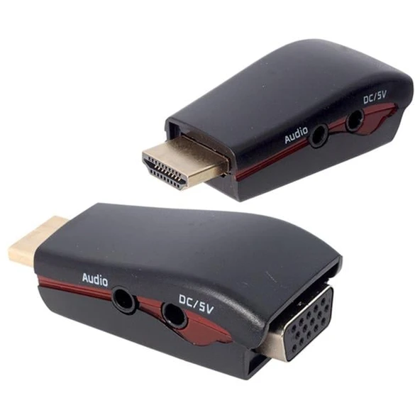 Powermaster PM-13645 HDMI To VGA Çevirici Aparat (5 V Ses Çıkışlı) ürün görseli 1