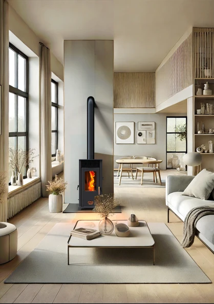 ECO 8 KW / MANUEL PELET VE ODUN SOBASI / BABA'S STOVE ürün görseli 1